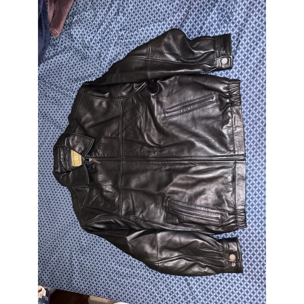 BOSTON HARBOR BLACK MEDIUM LEATHER JACKET